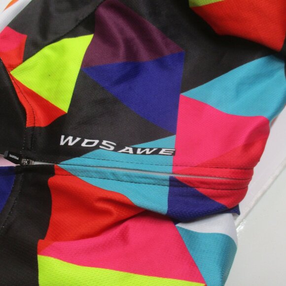 WOSAWE Men's Multi-Color Cycling Jersey Size XXL/2XL Long Sleeve Full Zip - Picture 10 of 12